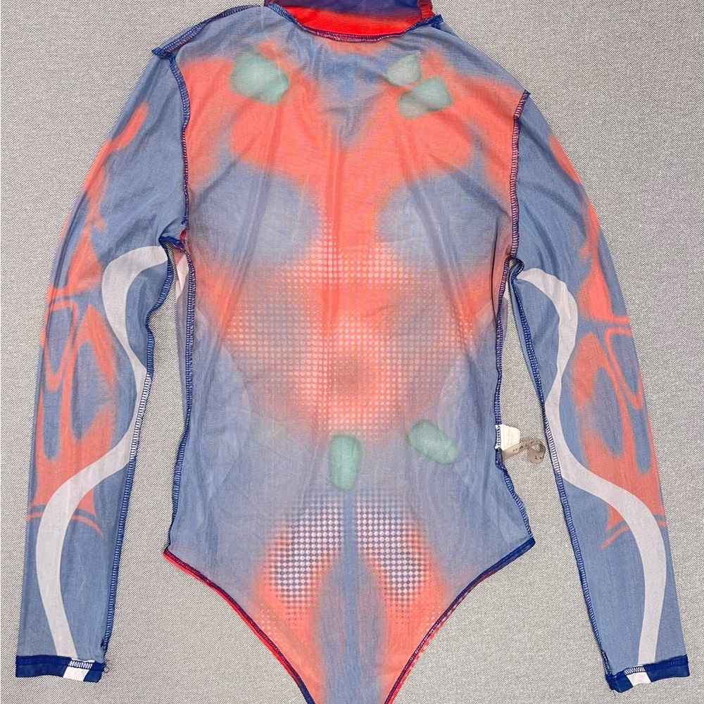 Futuristic Body-Print‎ Mesh Bodysuit - Picture 6 of 7